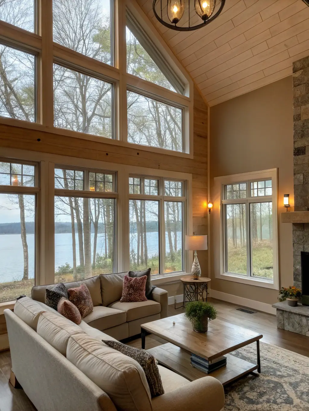 An interior rendering of a steel frame house with a focus on energy-efficient features like solar panels and insulation, emphasizing the sustainability aspects of Török & Török Metál Kft.'s homes.